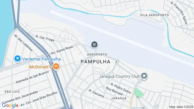 Mapa do bairro Aeroporto, Belo Horizonte - MG