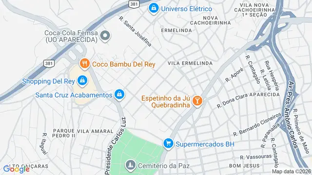 Mapa do bairro Aparecida 7ª Seção, Belo Horizonte - MG