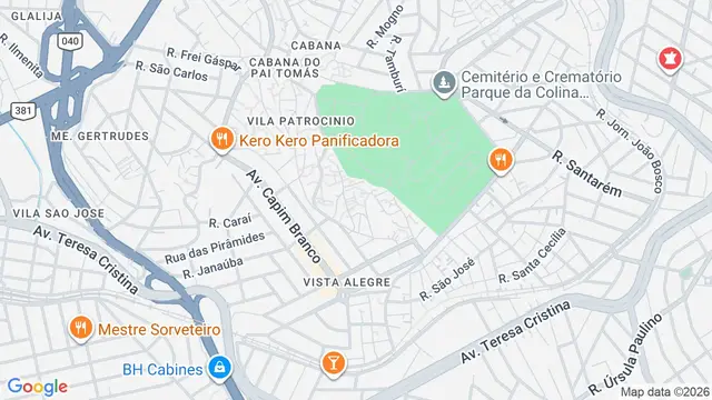 Mapa do bairro Boa União Ii, Belo Horizonte - MG