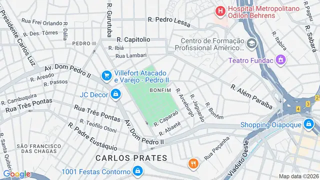 Mapa do bairro Bonfim, Belo Horizonte - MG