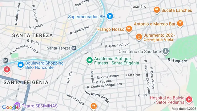 Mapa do bairro Cônego Pinheiro 1ª Seção, Belo Horizonte - MG