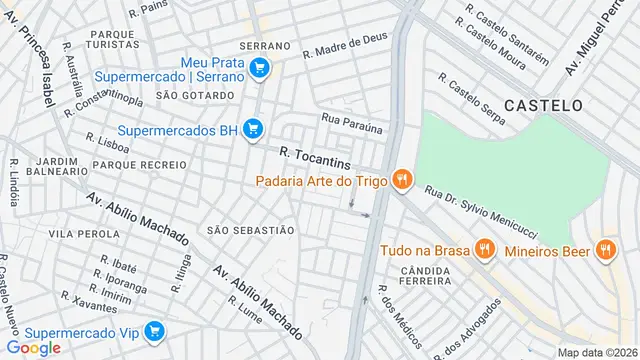 Mapa do bairro Conj. Celso Machado, Belo Horizonte - MG