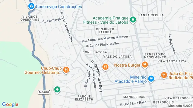 Mapa do bairro Conj. Jatoba, Belo Horizonte - MG