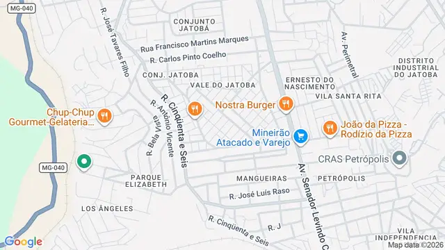 Mapa do bairro Conjunto Habitacional Vale do Jatobá, Belo Horizonte - MG
