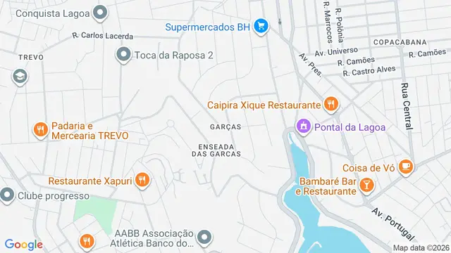 Mapa do bairro Enseada das Garcas, Belo Horizonte - MG