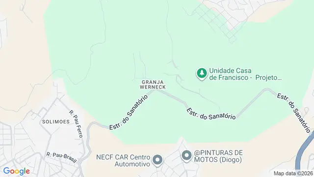 Mapa do bairro Granja Werneck, Belo Horizonte - MG
