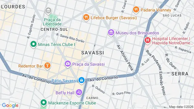 Mapa do bairro Inconfidência, Belo Horizonte - MG