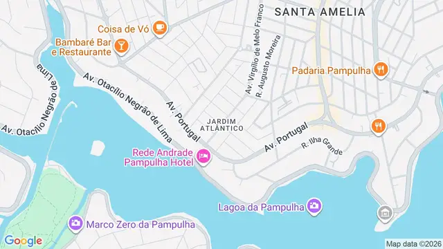 Mapa do bairro Jardim Atlântico, Belo Horizonte - MG