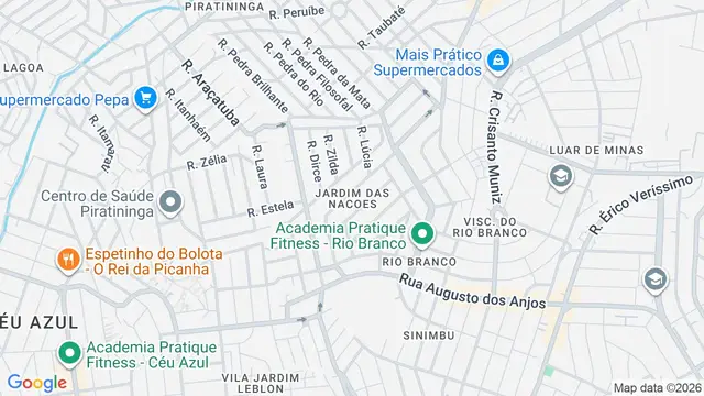 Mapa do bairro Jardim das Nacoes, Belo Horizonte - MG