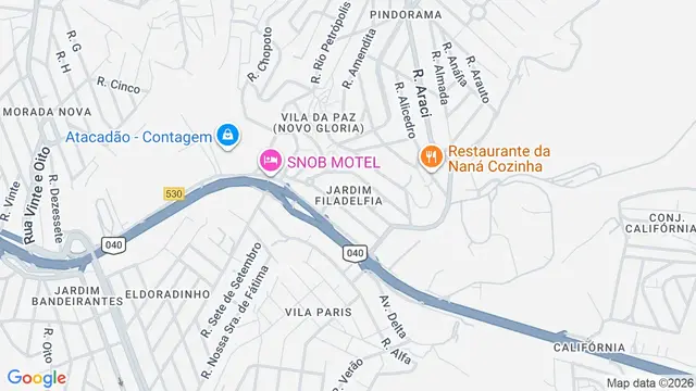 Mapa do bairro Jardim Filadelfia, Belo Horizonte - MG