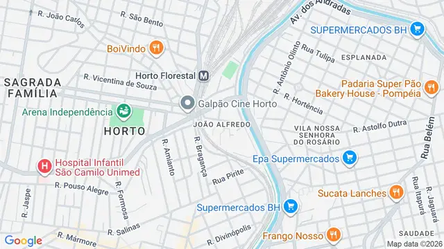 Mapa do bairro João Alfredo, Belo Horizonte - MG