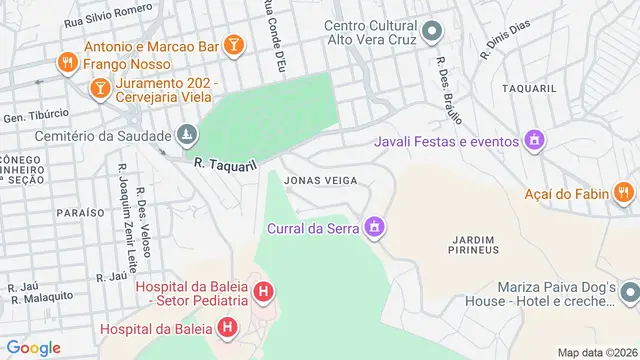 Mapa do bairro Jonas Veiga, Belo Horizonte - MG