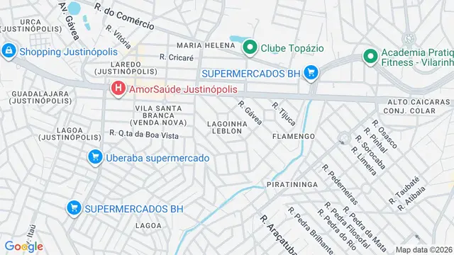 Mapa do bairro Lagoinha Leblon (Venda Nova), Belo Horizonte - MG