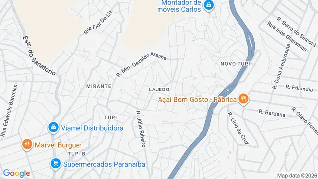 Mapa do bairro Lajedo, Belo Horizonte - MG