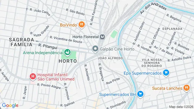 Mapa do bairro Leste, Belo Horizonte - MG