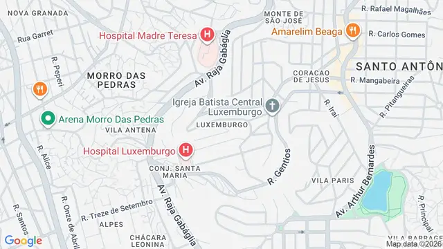Mapa do bairro Luxemburgo, Belo Horizonte - MG