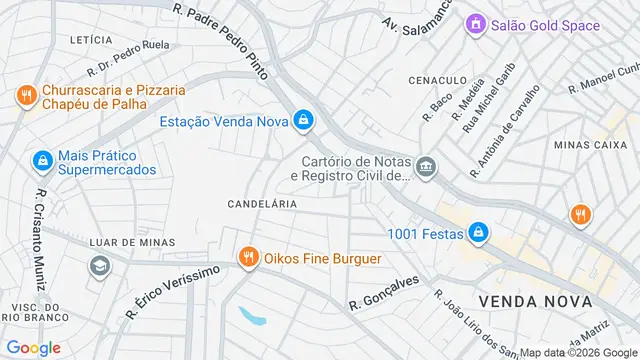 Mapa do bairro Maria Helena, Belo Horizonte - MG