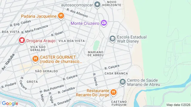 Mapa do bairro Mariano de Abreu, Belo Horizonte - MG