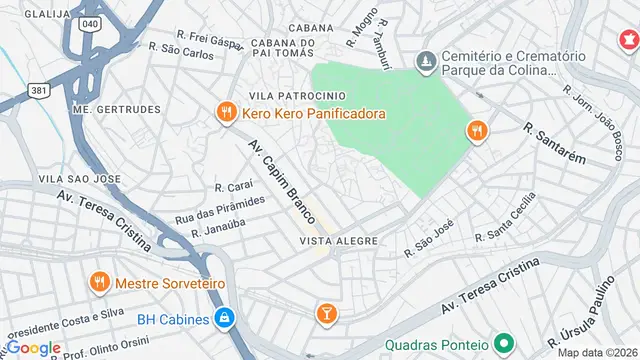 Mapa do bairro Marieta I, Belo Horizonte - MG