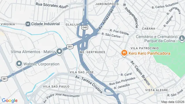 Mapa do bairro Me. Gertrudes, Belo Horizonte - MG