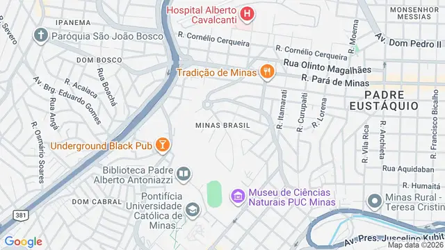 Mapa do bairro Minas Brasil, Belo Horizonte - MG