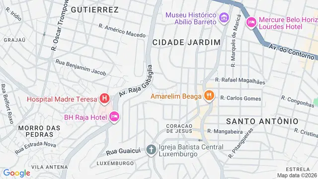 Mapa do bairro Monte de São José, Belo Horizonte - MG