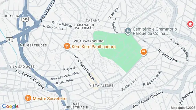 Mapa do bairro Nossa Sra. de Fátima, Belo Horizonte - MG