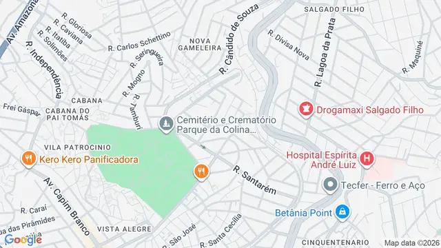 Mapa do bairro Nova Cintra, Belo Horizonte - MG