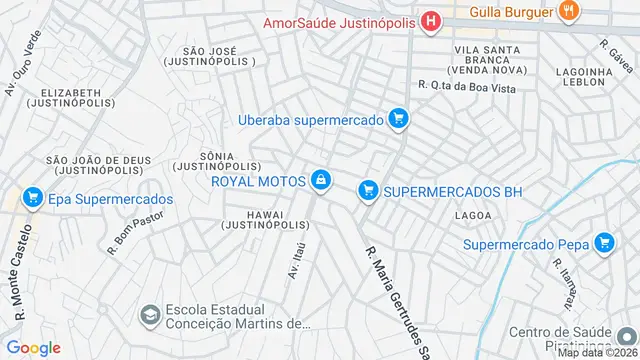 Mapa do bairro Penha, Belo Horizonte - MG