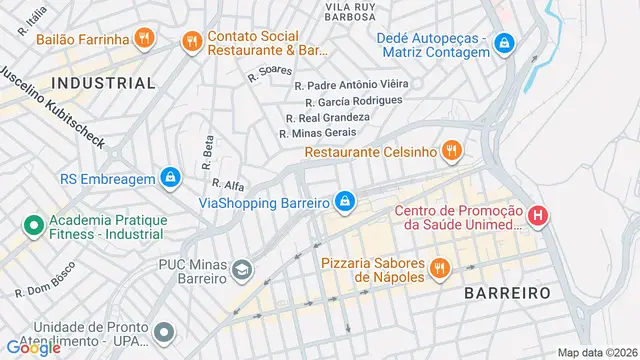 Mapa do bairro Santa Margarida (Barreiro), Belo Horizonte - MG