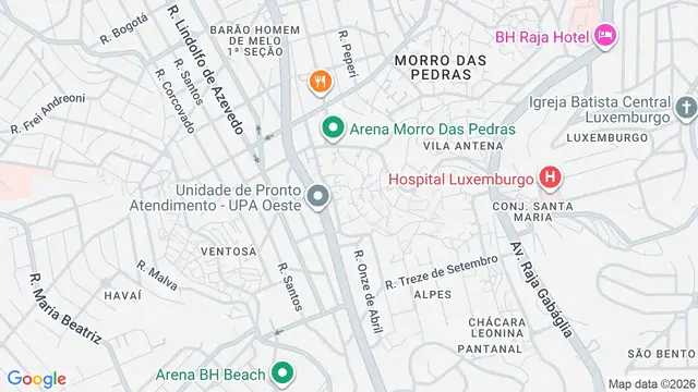 Mapa do bairro Santa Sofia, Belo Horizonte - MG