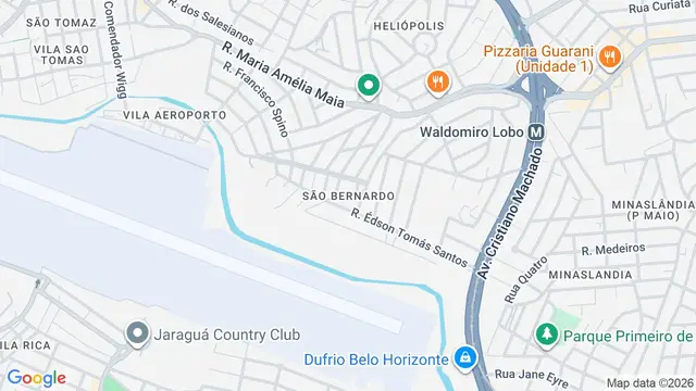 Mapa do bairro São Bernardo, Belo Horizonte - MG