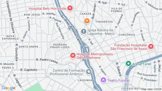 Mapa do bairro São Cristóvão, Belo Horizonte - MG