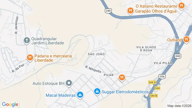 Mapa do bairro São João, Belo Horizonte - MG