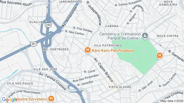 Mapa do bairro São Jorge I, Belo Horizonte - MG - Logradouro B. do Rosário