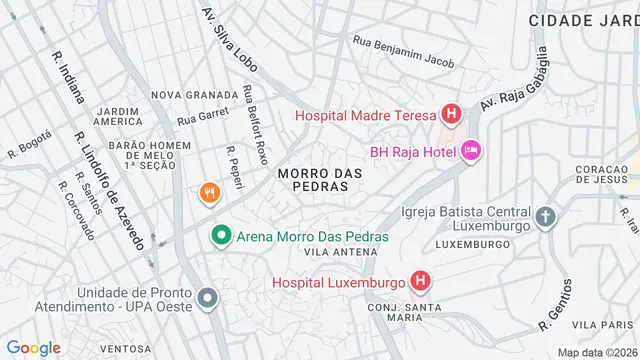 Mapa do bairro São Jorge, Belo Horizonte - MG