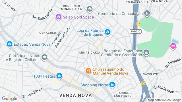 Mapa do bairro São Pedro Venda Nova, Belo Horizonte - MG