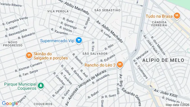 Mapa do bairro São Salvador, Belo Horizonte - MG
