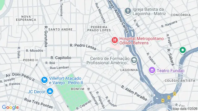 Mapa do bairro Senhor Dos Passos, Belo Horizonte - MG