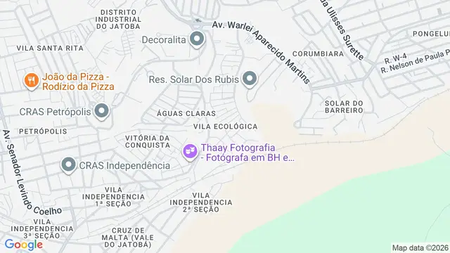 Mapa do bairro Vila Ecológica (Barreiro), Belo Horizonte - MG