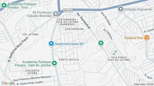 Mapa do bairro Vila Formosa Vale do Jatobá (Barreiro), Belo Horizonte - MG