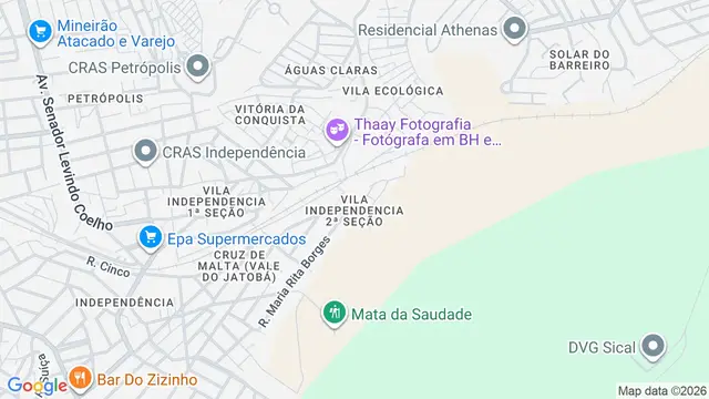 Mapa do bairro Vila Independencia 2ª Seção, Belo Horizonte - MG