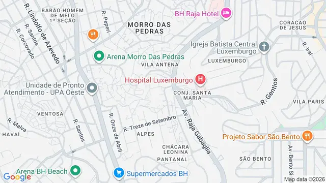 Mapa do bairro Vila Leonina, Belo Horizonte - MG