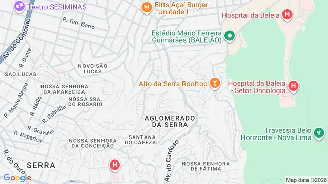 Mapa do bairro Vila Novo São Lucas, Belo Horizonte - MG