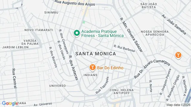Mapa do bairro Vila Santa Mônica (Venda Nova), Belo Horizonte - MG