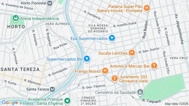 Mapa do bairro Vila São Rafael, Belo Horizonte - MG