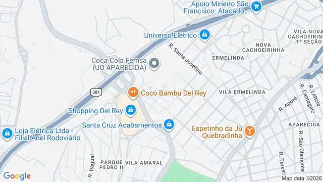 Mapa do bairro Vila Sumaré, Belo Horizonte - MG