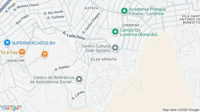 Mapa do bairro Zilah Sposito, Belo Horizonte - MG